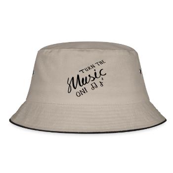 Turn the Music On! - Bucket Hat - khaki/black - Front
