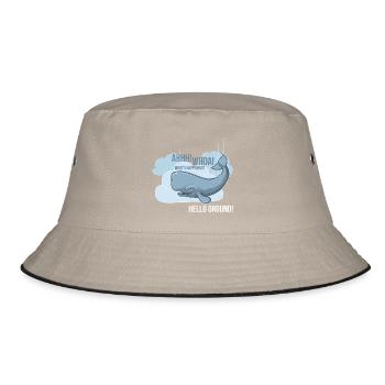 Hello Ground! - Bucket Hat - khaki/black - Front