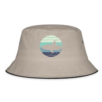 Shark shark - Bucket Hat - khaki/black - Front