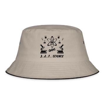 Nerd Science Wissenschaft Lustige - Bucket Hat - Khaki/Schwarz - Vorne