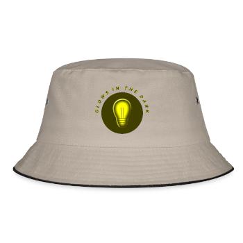 glows in the dark electro current problem - Bucket Hat - khaki/black - Front