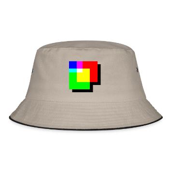 RGB Color Corner Additive Color Mixing - Bucket Hat - khaki/black - Front