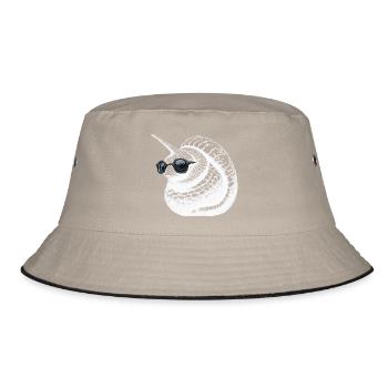 Coole EinhornSchnecke - Bucket Hat - Khaki/Schwarz - Vorne