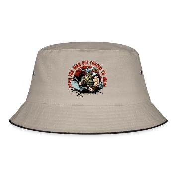 Viking admin with lettering - Bucket Hat - khaki/black - Front