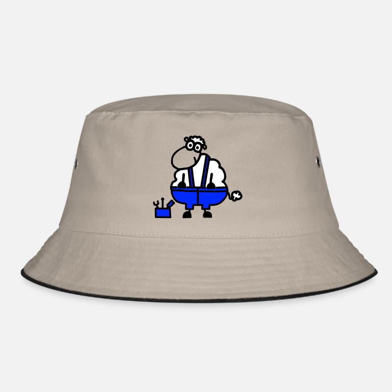 Handwerkerschaf, Held der Arbeit - Bucket Hat - Khaki/Schwarz