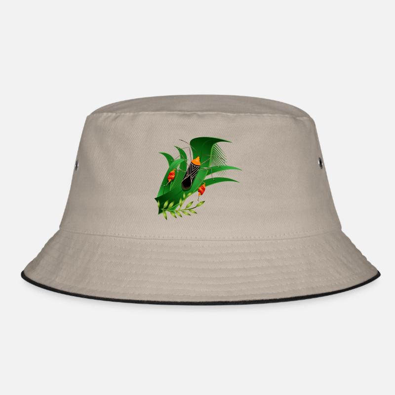 Anisoscelis alipes leaf-footed bug and green leaves Bucket Hat