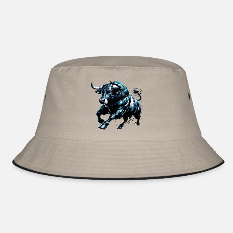 Stier - Bucket Hat - Khaki/Schwarz