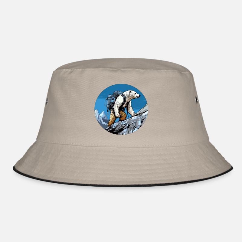 Eisbären Wandern / Bergsteiger Eisbär - Bucket Hat - Khaki/Schwarz