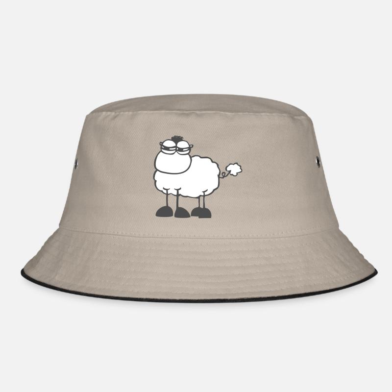 skeptischesSchaf - Bucket Hat - Khaki/Schwarz