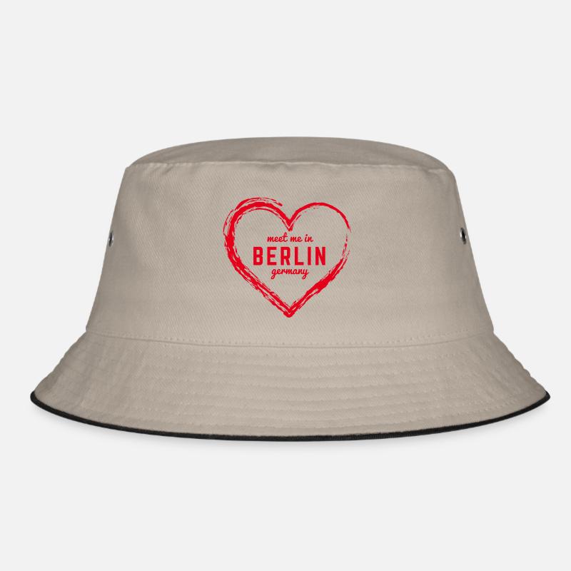 Berlin Germany Fan Flag Design T Shirt Bucket Hat