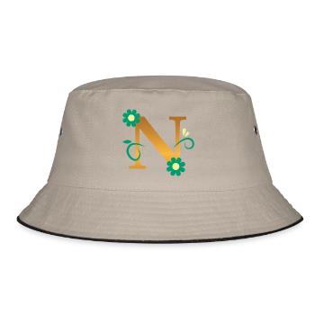 N - Bucket Hat - khaki/black - Front