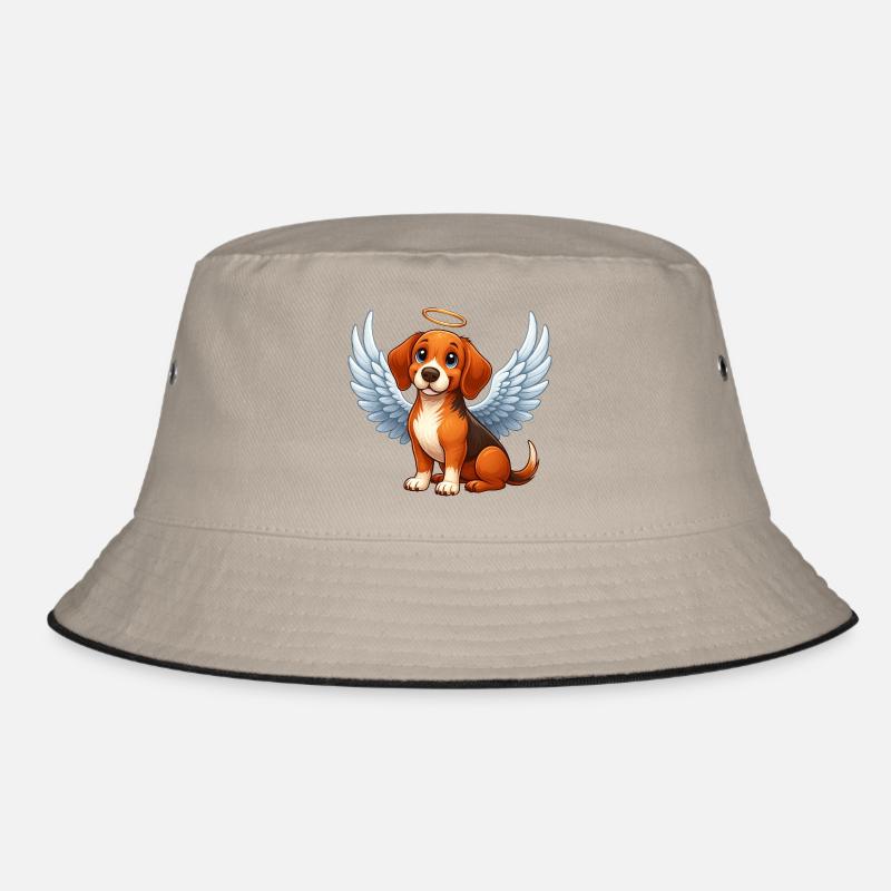 Ange de dessin animé Beagle mignon avec des ailes saintes Bob