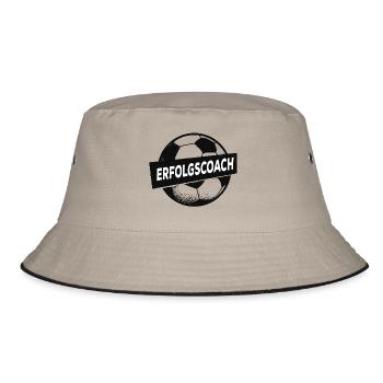Erfolgscoach - Fußballtrainer - Bucket Hat - Khaki/Schwarz - Vorne