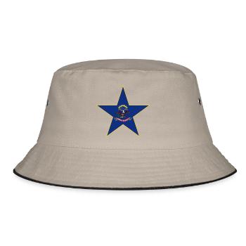 North Dakota Fan T-Shirt – Perfekt für Fans - Bucket Hat - Khaki/Schwarz - Vorne