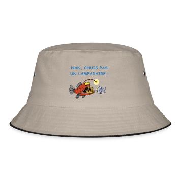 Abgründiger Fisch - Bucket Hat - Khaki/Schwarz - Vorne