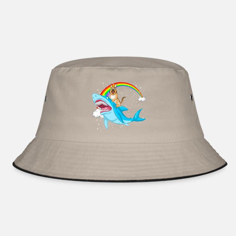 Deutscher Schäferhund Reithai - Bucket Hat - Khaki/Schwarz