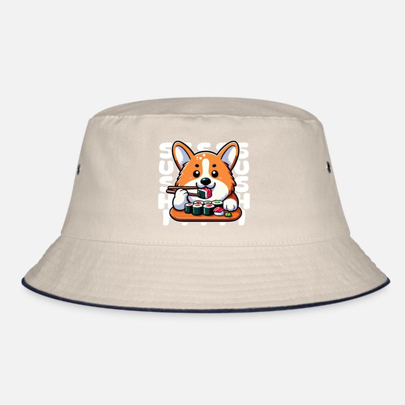 Corgi Sushi Master Bucket Hat