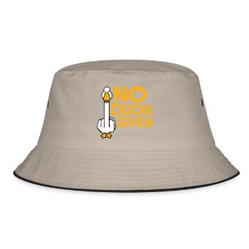 Goose No Ducks Given Middle Finger Naughty Duck Cool - Bucket Hat - khaki/black - Front