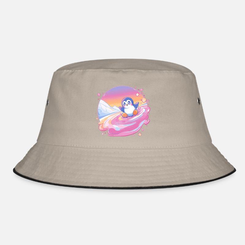 Pastell-Pinguin Spritz Bucket Hat