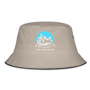 Rafting Kayaking Kayaking Paddle Boat - Bucket Hat - khaki/black - Front