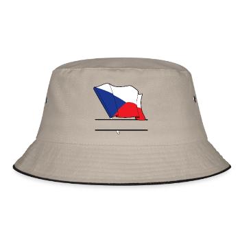 RÉPUBLIQUE TCHÈQUE – Drapeau personnalisé - Bob - kaki/noir - Devant