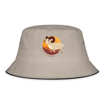 Aries Curly Power - Bucket Hat - khaki/black - Front