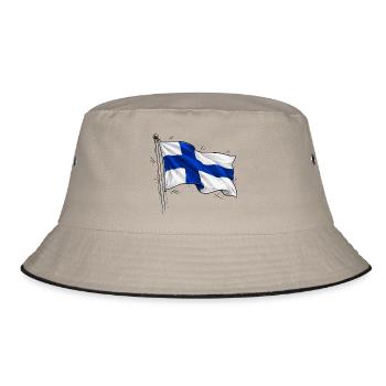 Drapeau de la Finlande - Bob - kaki/noir - Devant