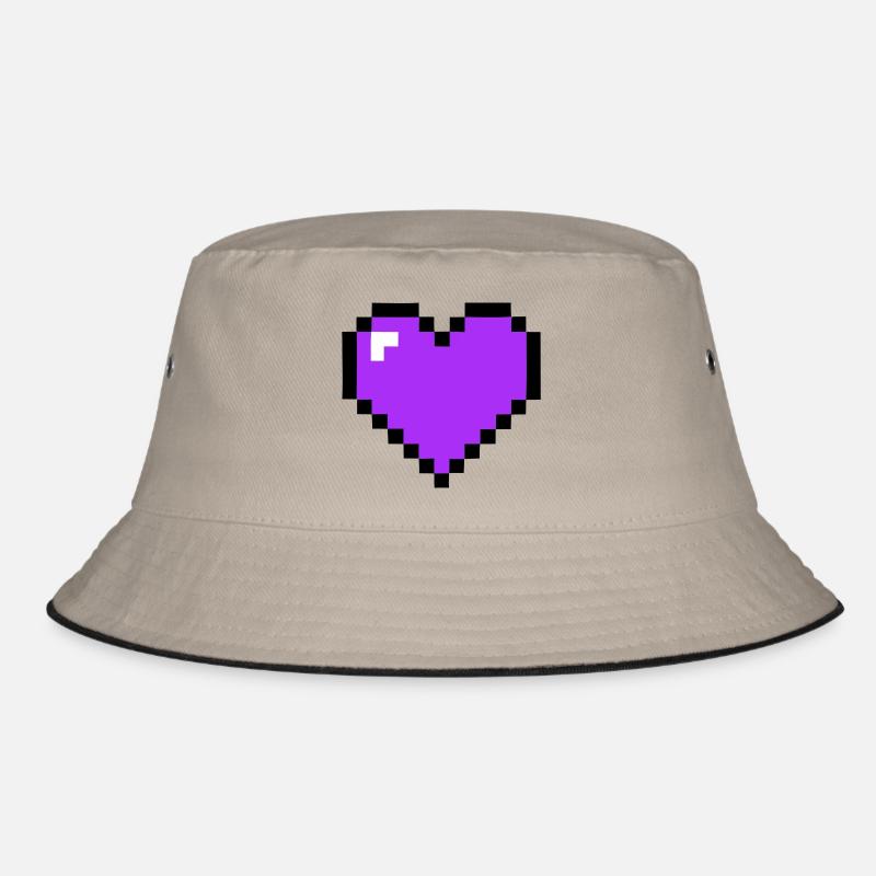 Pixel Herz 8-Bit Gesundheit Bucket Hat