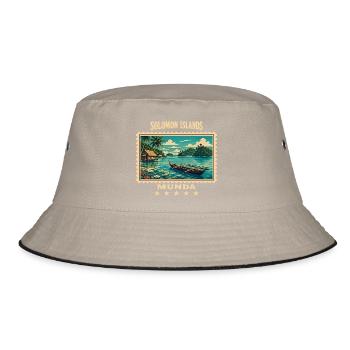Marque de voyage vintage Solomon Islands Munda - Bob - kaki/noir - Devant
