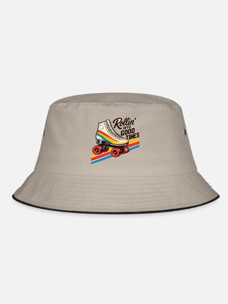 Rollin Into Good Times - Bucket Hat - Khaki/Schwarz