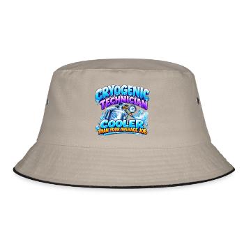 Kryogener Techniker – Kühler als der durchschnittliche Jo - Bucket Hat - Khaki/Schwarz - Vorne