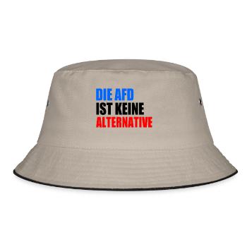 die afd ist keine alternative - Bucket Hat - Khaki/Schwarz - Vorne