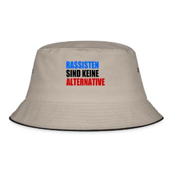 rassisten sind keine alternative - Bucket Hat - Khaki/Schwarz - Vorne