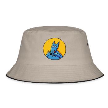 Le loup! - Bucket Hat - khaki/black - Front