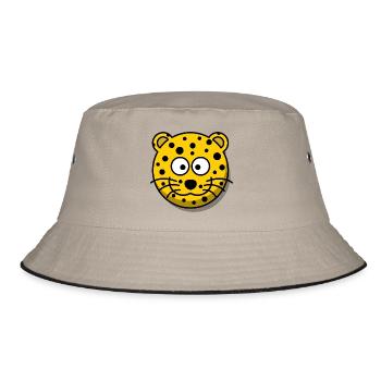 leopard - Bucket Hat - khaki/black - Front