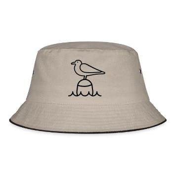 Seagull Moin - Bucket Hat - khaki/black - Front