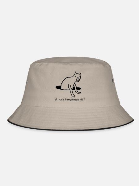 Ist noch Pampelmuse da? - Bucket Hat - Khaki/Schwarz - Vorne
