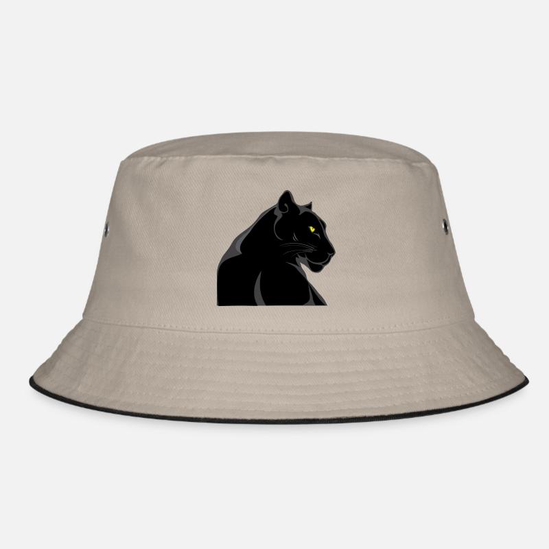 Schwarzer Panther - Bucket Hat - Khaki/Schwarz