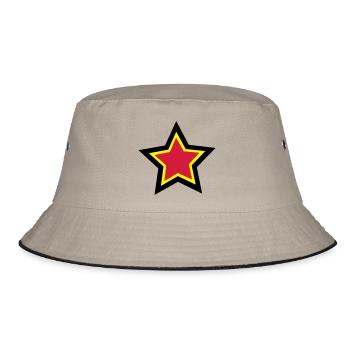 star - Bucket Hat - khaki/black - Front