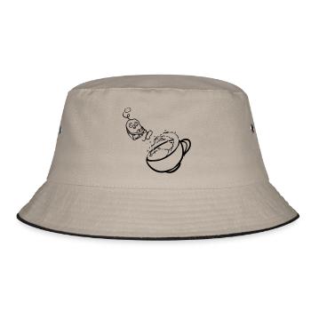 Tea - Bucket Hat - Khaki/Schwarz - Vorne