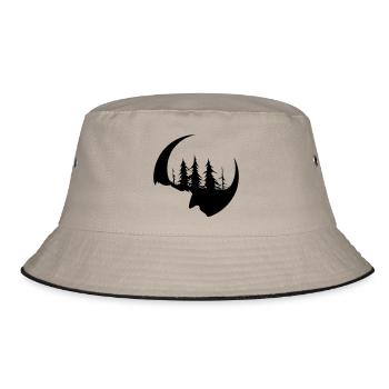 Dark forest face and sickle - Bucket Hat - khaki/black - Front