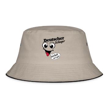 Schlager Party , Schlager Musik , einfach nur geil - Bucket Hat - Khaki/Schwarz - Vorne