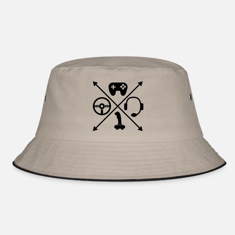 Gaming - Bucket Hat - Khaki/Schwarz