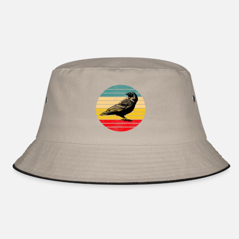 Raven crow bird Bucket Hat