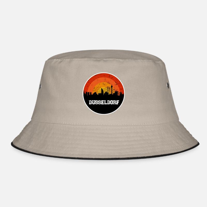 Skyline Düsseldorf - Bucket Hat - Khaki/Schwarz