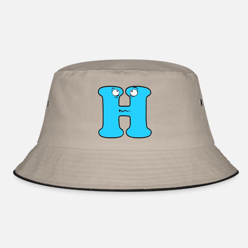 H - Bucket Hat - Khaki/Schwarz