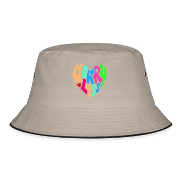 Worry less is the advice # - Bucket Hat - khaki/black - Front