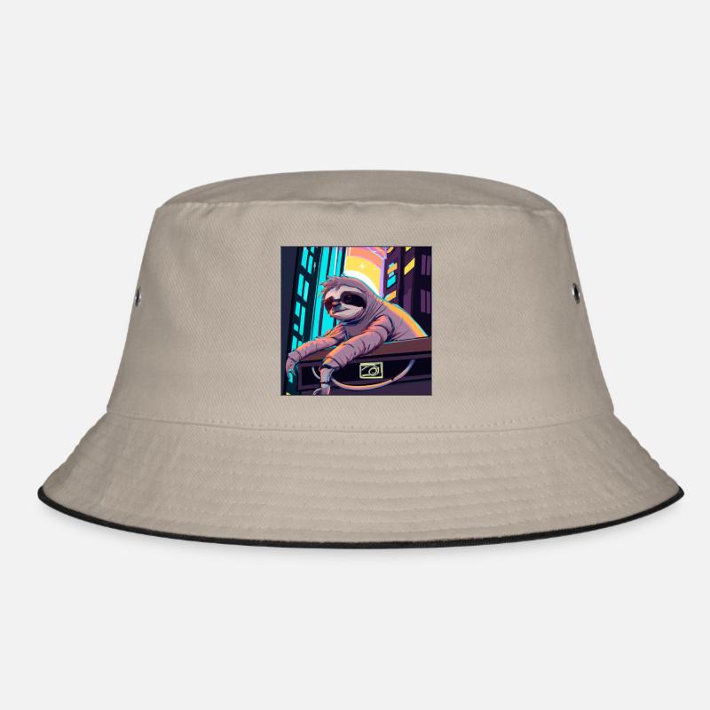 Cyberpunk sloth. Bucket Hat
