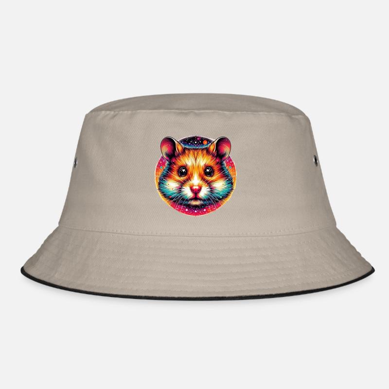 Hamster - Bucket Hat - Khaki/Schwarz