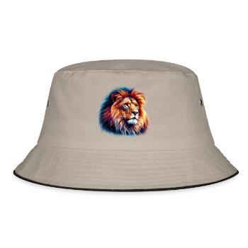 Lion - Bucket Hat - khaki/black - Front